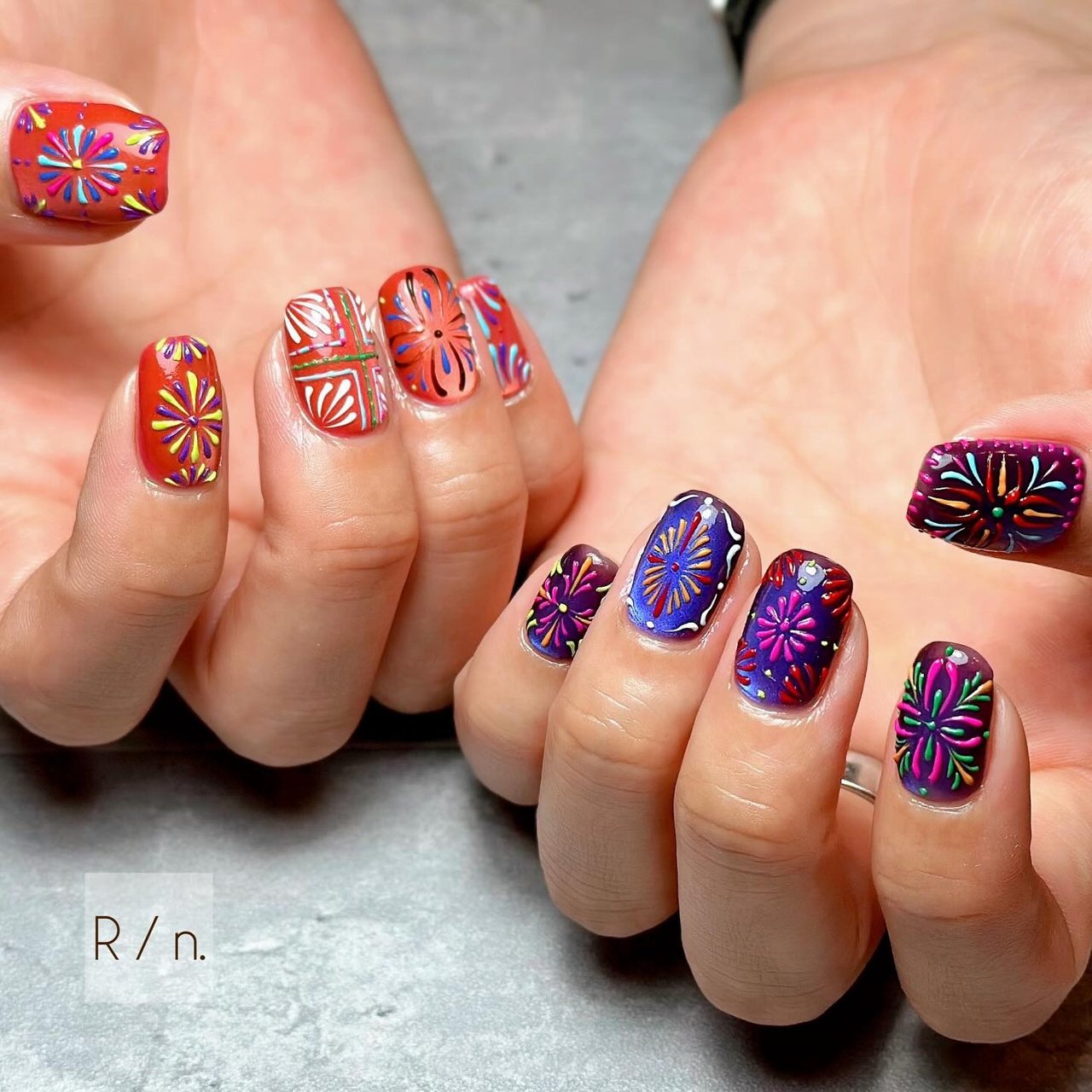 夏/リゾート/ライブ/推し活/ハンド - ryo:Nailのネイルデザイン[No