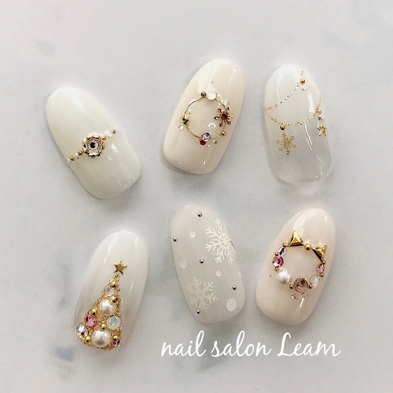 冬 クリスマス オフィス デート ハンド Nail Salon Leamのネイルデザイン No ネイルブック