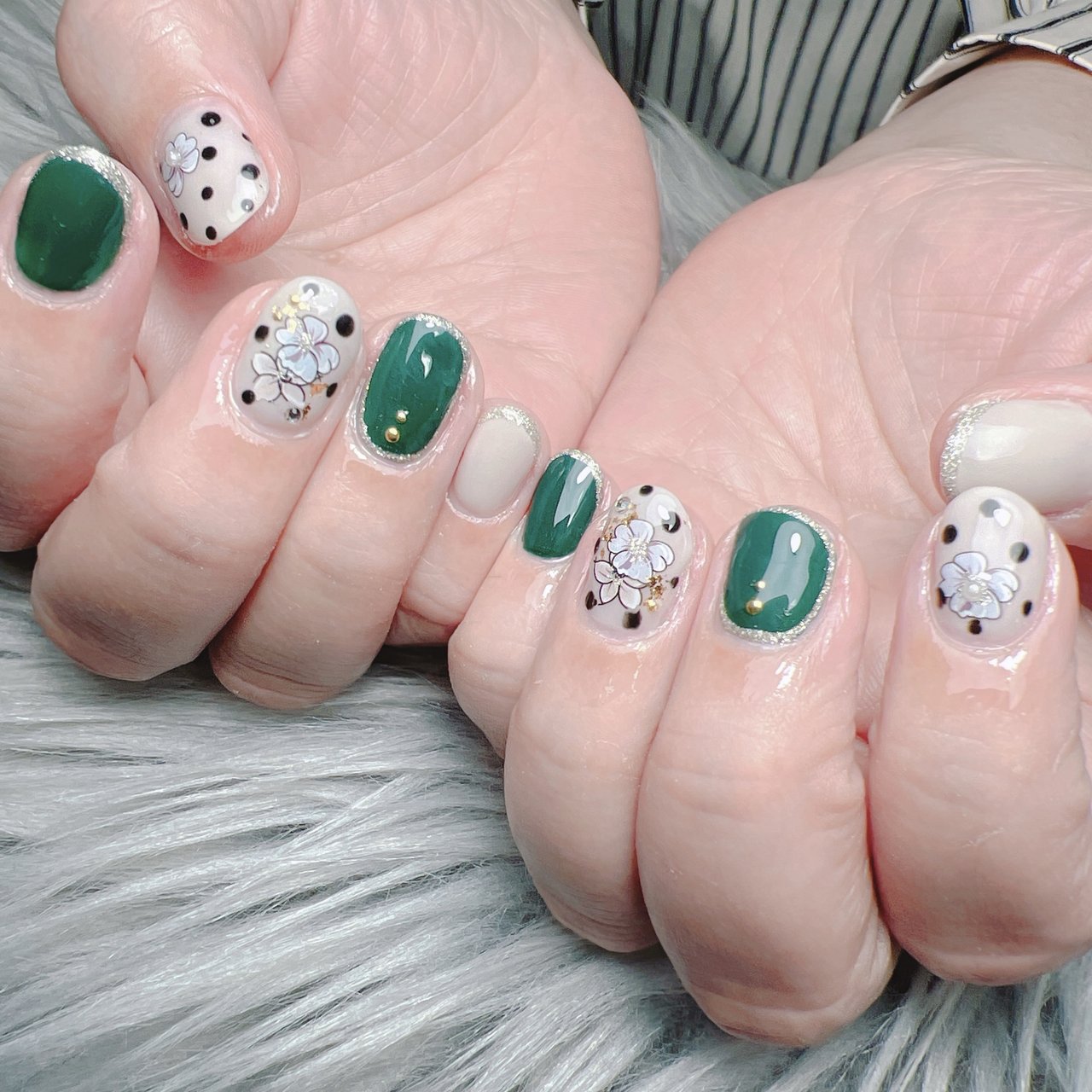 オールシーズン/ハンド/フラワー/ドット/個性派 - Link nailのネイル