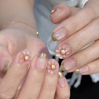 ［16］ネイルチップ オーダー クリアフレンチ オーロラ 大人 個性派 シンプル 16］ネイルチップ オーダー クリアフレンチ オーロラ 大人 個性