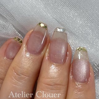 no.021 フレンチガーリー ピンク ネイルチップ 成人式 リボンハート