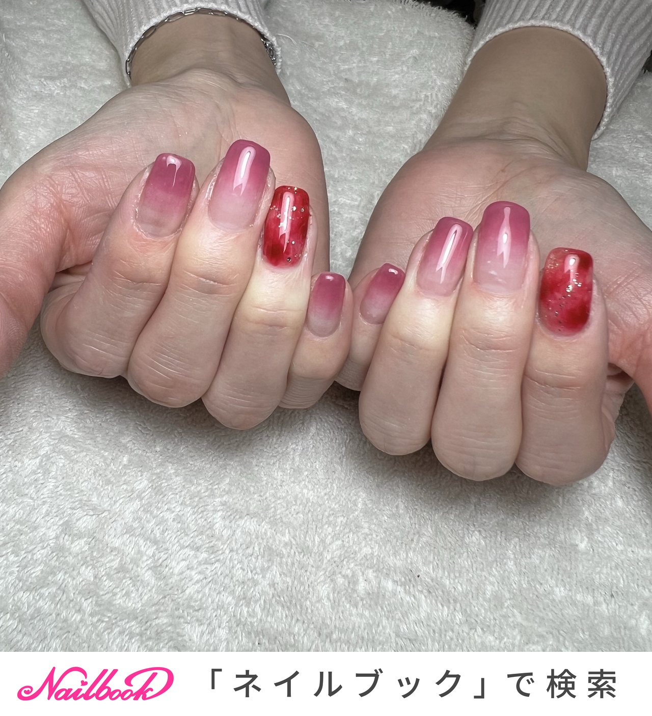赤いべっ甲ネイル レッドべっ甲ネイルチップ ネイルチップ（つけ爪） bebenail