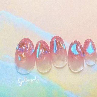 キラキラ/お客様/韓国ネイルのネイルデザイン｜ネイルブック