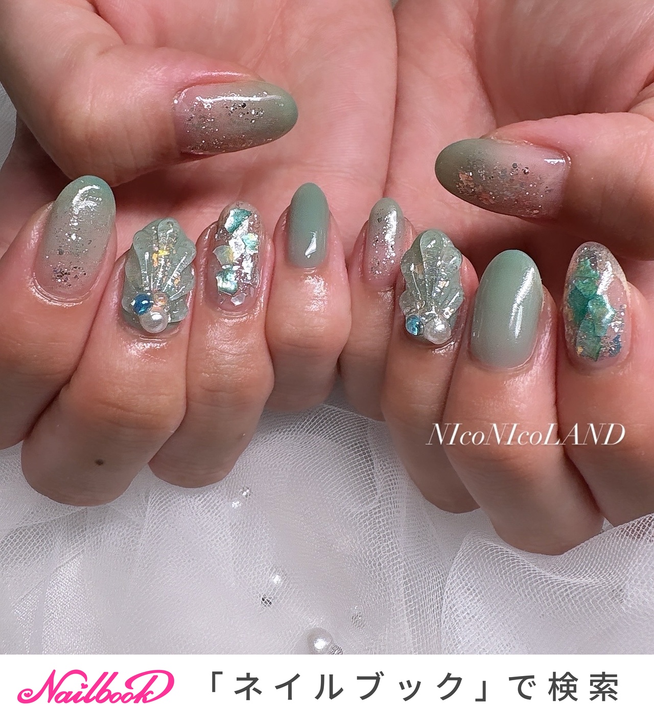 ネイルハンド ハンド - ni25._.25._.25coのネイルデザイン[No.9509425