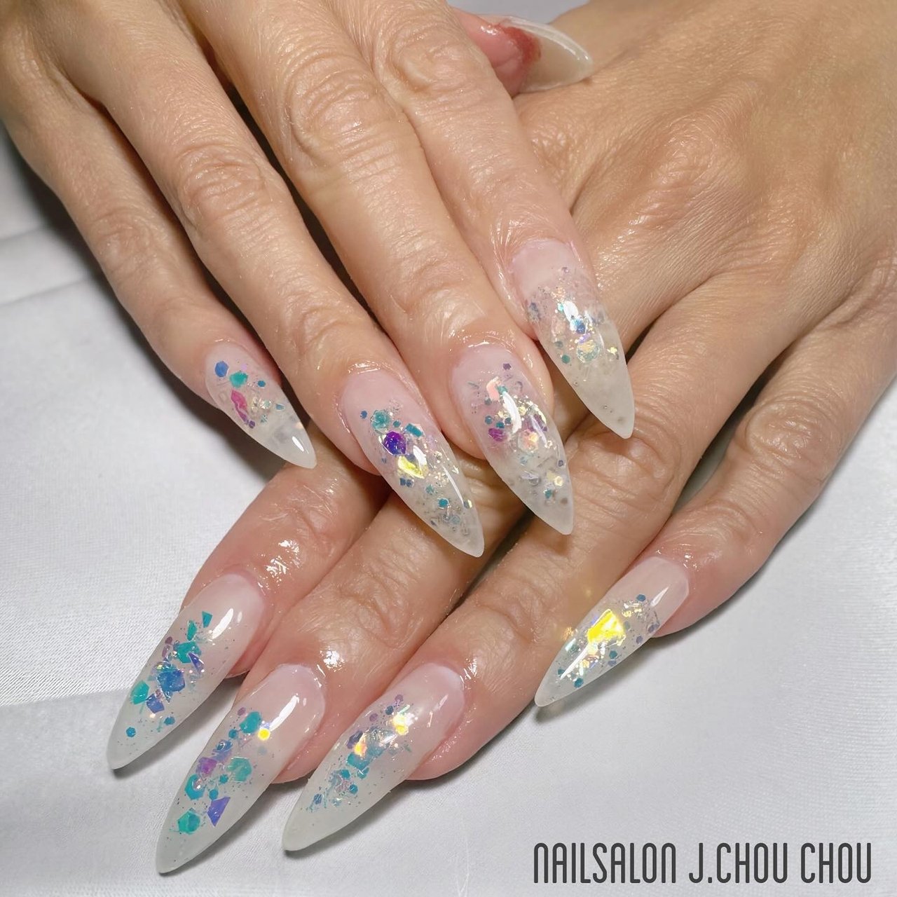 夏/ホログラム/ラメ/オーロラ/キラキラ - J.chou-chou.NAILのネイル