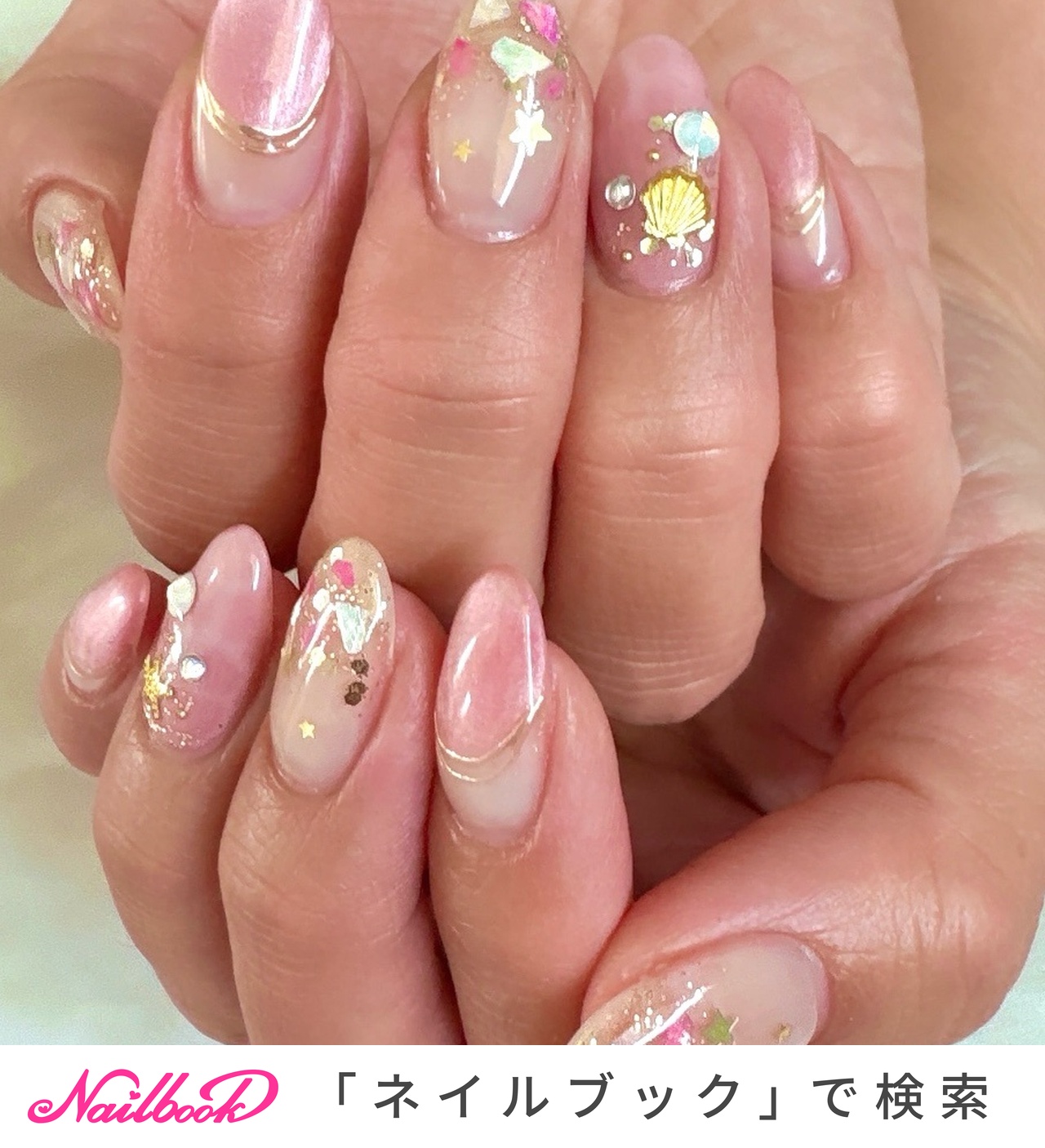 【003】ネイルチップ マグネットネイル ニュアンス 春 ピンク シンプル ネイルチップ ニュアンス マグネット ミラーフラワー お花 シ