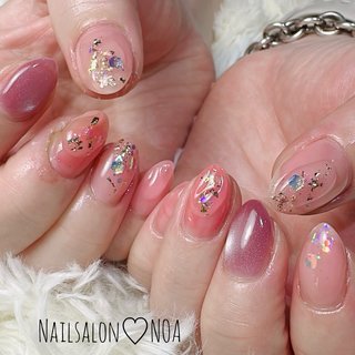 ネイルチップ オーダー マグネット ニュアンス 夏 韓国 キラキラ 人気