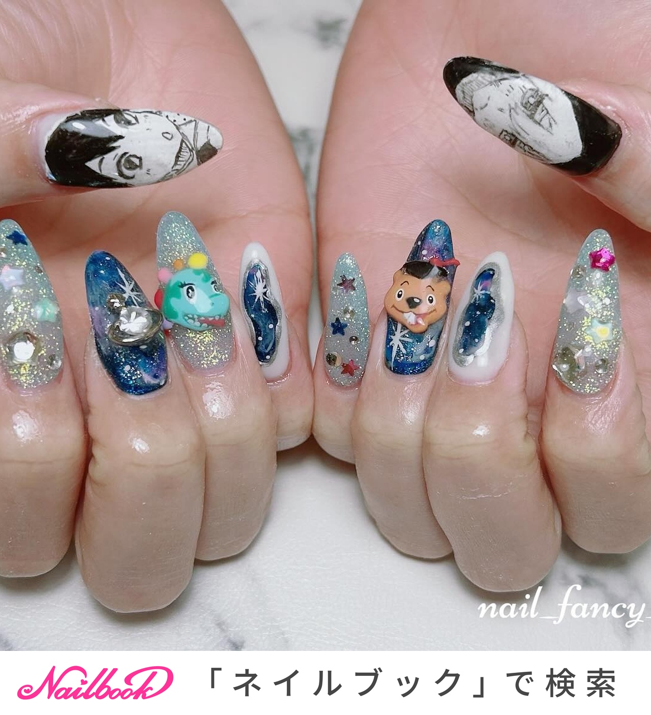 3Dネイルパーツ♡ ^^様 3D(エンボス/立体)/#痛ネイル横浜のネイルデザイン｜ネイルブック