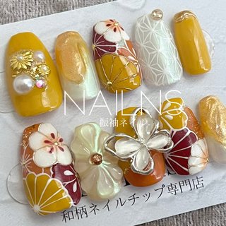 【A❗️速達】♡ 成人式 前撮り 振袖 袴 和柄 和風 花柄 水引 着物 ネイル 7986230c14b0c914f4051cbe1c41df