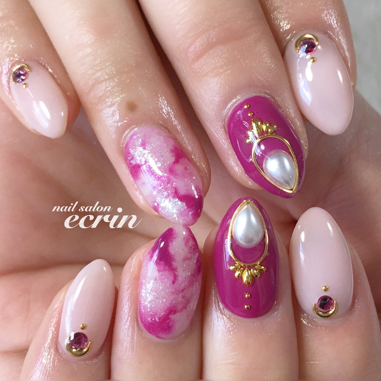 タイダイ ピンク Nail Ecrinのネイルデザイン No ネイルブック