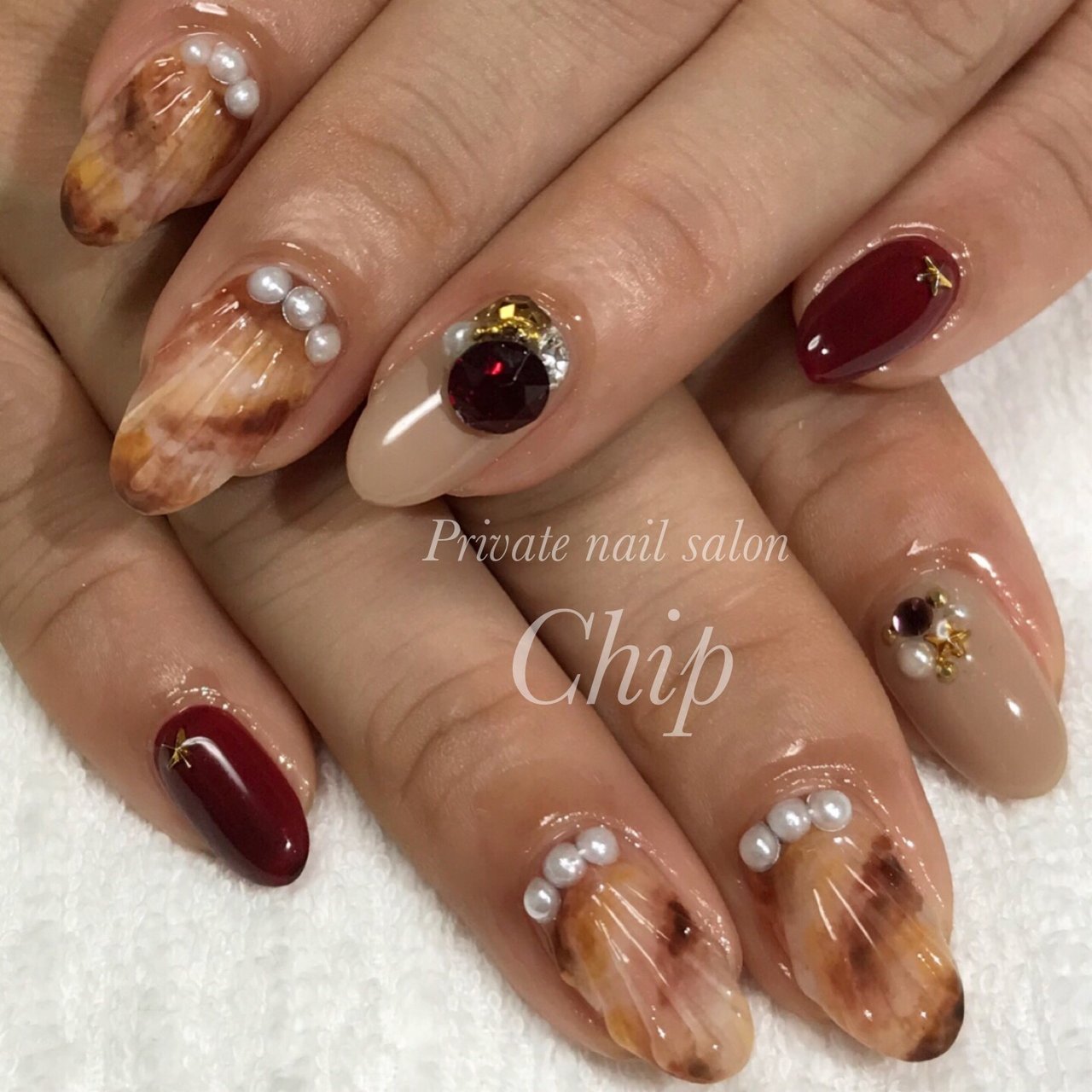 秋 冬 クリスマス 女子会 ハンド Nailsalon Chipのネイルデザイン No ネイルブック