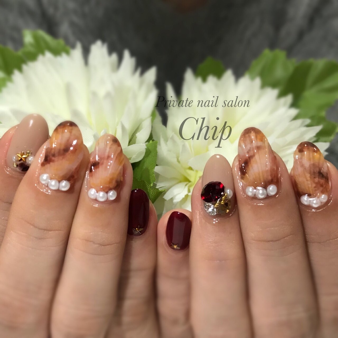 秋 冬 クリスマス 女子会 ハンド Nailsalon Chipのネイルデザイン No ネイルブック