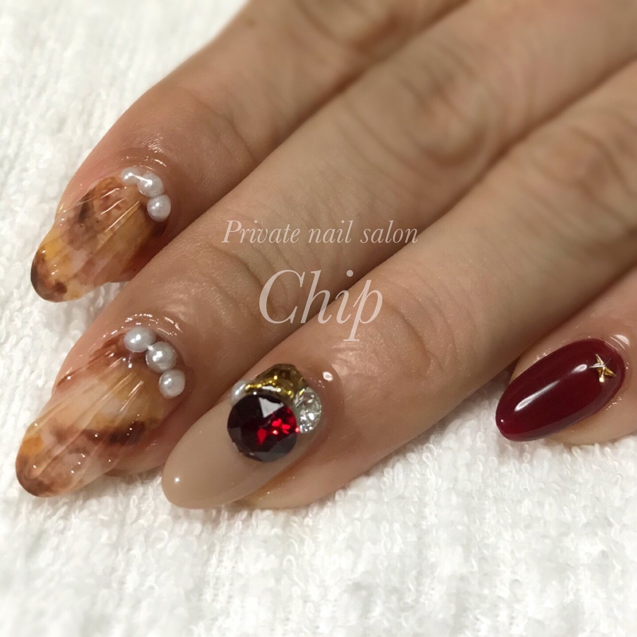 秋 冬 クリスマス 女子会 ハンド Nailsalon Chipのネイルデザイン No ネイルブック