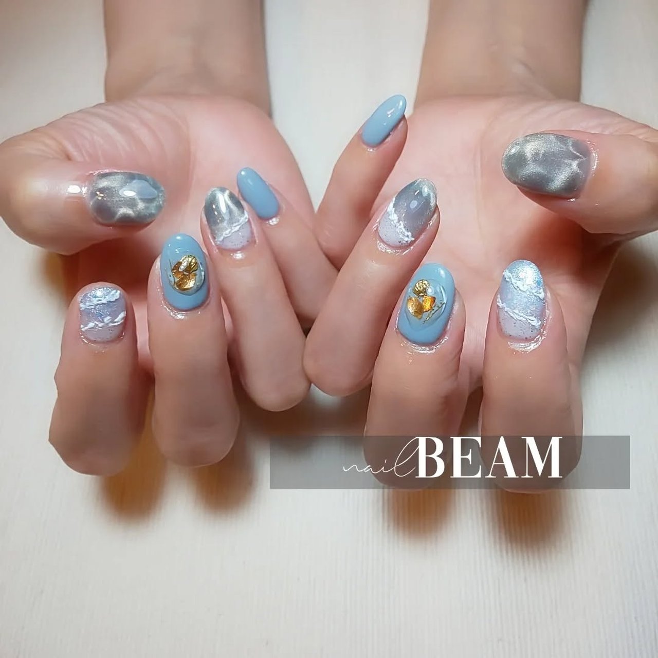 夏/海/ハンド/シェル/マグネット - nailbeamのネイルデザイン[No