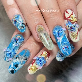 人気順｜#スティッチのネイルデザイン｜ネイルブック