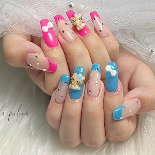 ネイルチップ プルメリア ギャルネイル 派手ネイル ネイルチップオーダー ネイルチップ プルメリア ギャルネイル 派手ネイル ネイルチップ