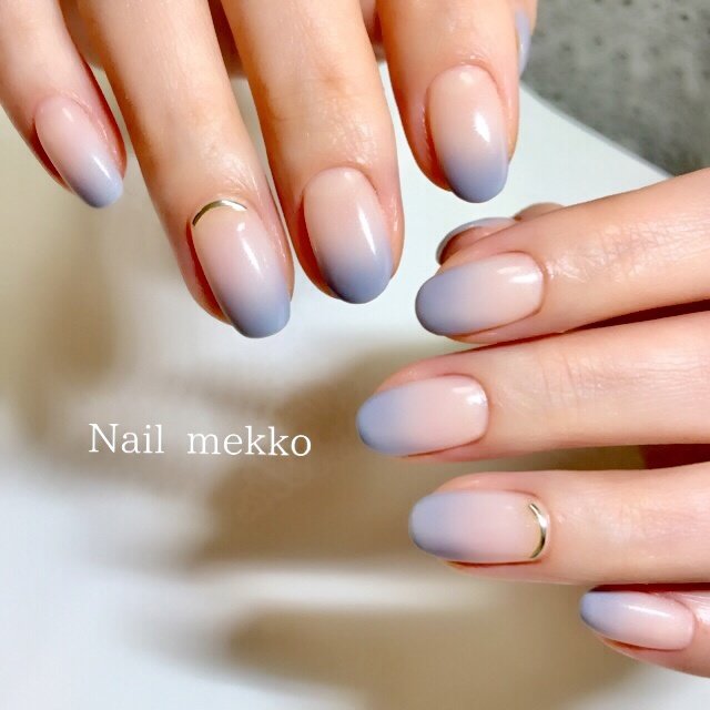 冬 オールシーズン オフィス シンプル グラデーション Nail Mekkoのネイルデザイン No ネイルブック