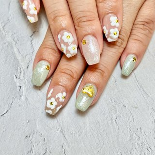 ボアパウダーネイルのネイルデザイン｜ネイルブック