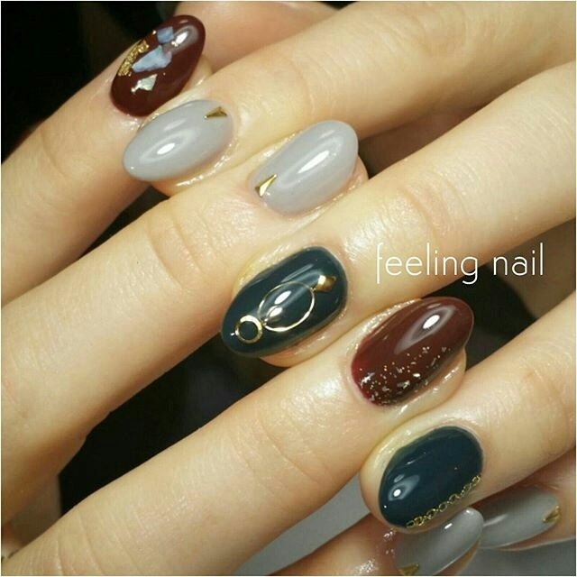 秋 冬 オールシーズン パーティー ハンド Feeling Nailのネイルデザイン No 2692404 ネイルブック