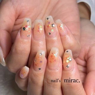 まちゃ ホワイトチェック チークネイルチップ チークネイル
