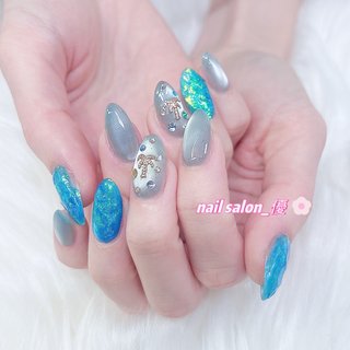 うるちゅるムーンネイル/レトロ/コンパクト/オーロラ うるちゅるムーンネイル/オーダーネイルチップ/レトロ/ジェル