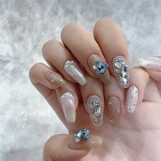 ネイルチップ ワンホン ビジュー ハート オーロラ ネイルチップ ワンホン ビジュー ハート オーロラ 2025年】新着