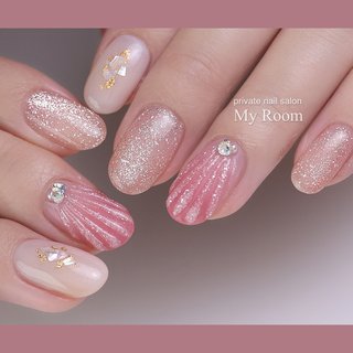 ワンカラー/べっ甲/ショート - my_roomのネイルデザイン[No
