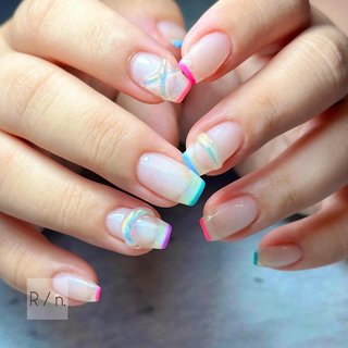 ニュアンス/オーロラ/リングのネイルデザイン｜ネイルブック