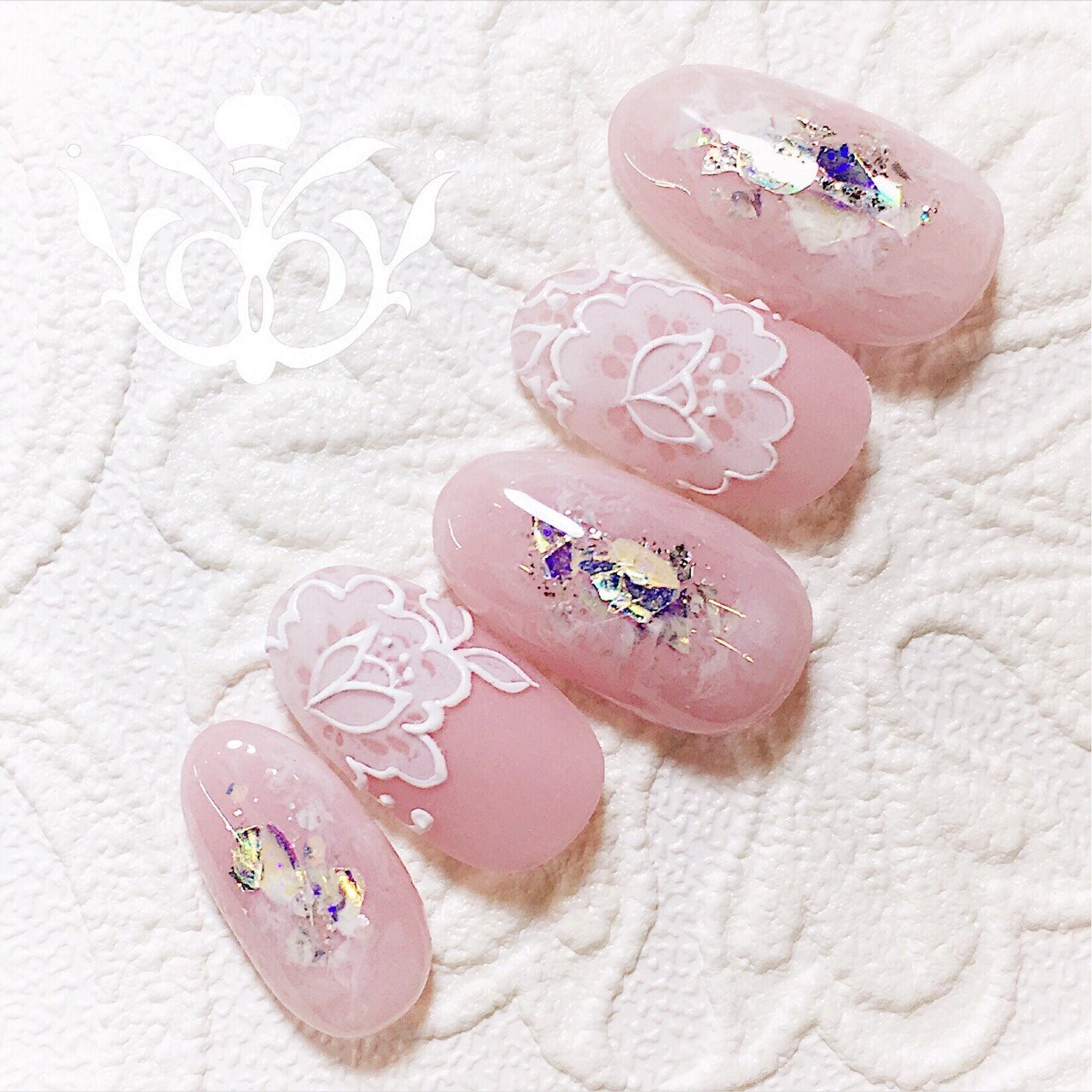 冬 ブライダル デート ハンド レース Nail Salon Lowe Tat岡山店 のネイルデザイン No ネイルブック