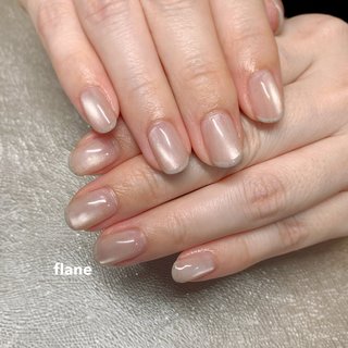 ワンカラー/チェック/ベージュ/オレンジ/イエロー - flane_nail