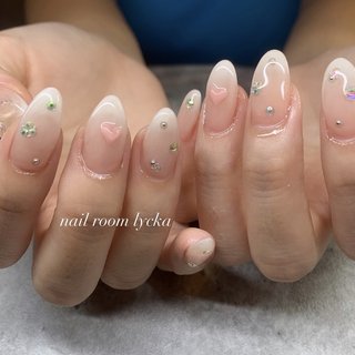 ハート/ワンホンネイルのネイルデザイン｜ネイルブック