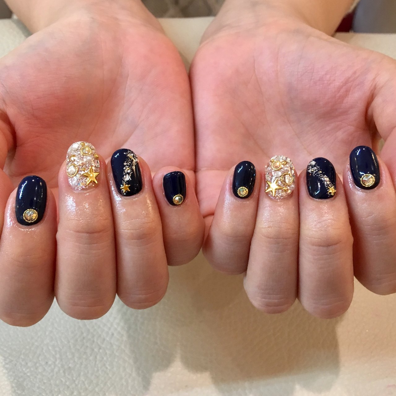 冬 ハンド 星 ジェル Brunch Nailのネイルデザイン No ネイルブック