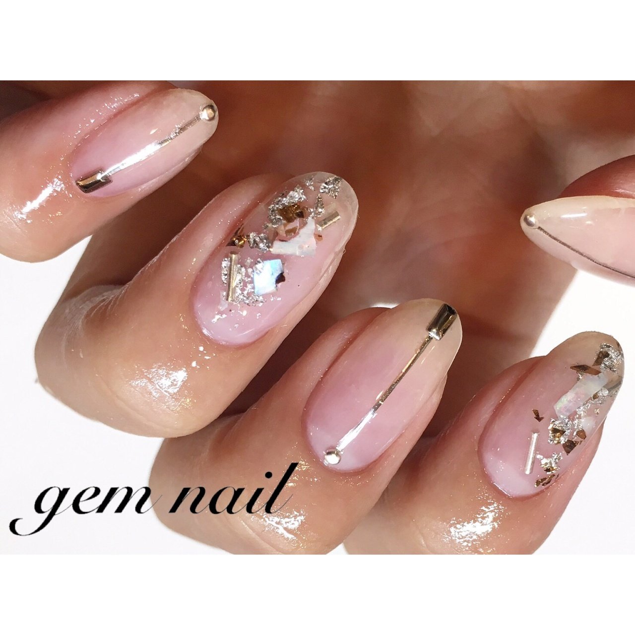 秋 冬 オフィス 女子会 ハンド Gem Nail24のネイルデザイン No ネイルブック