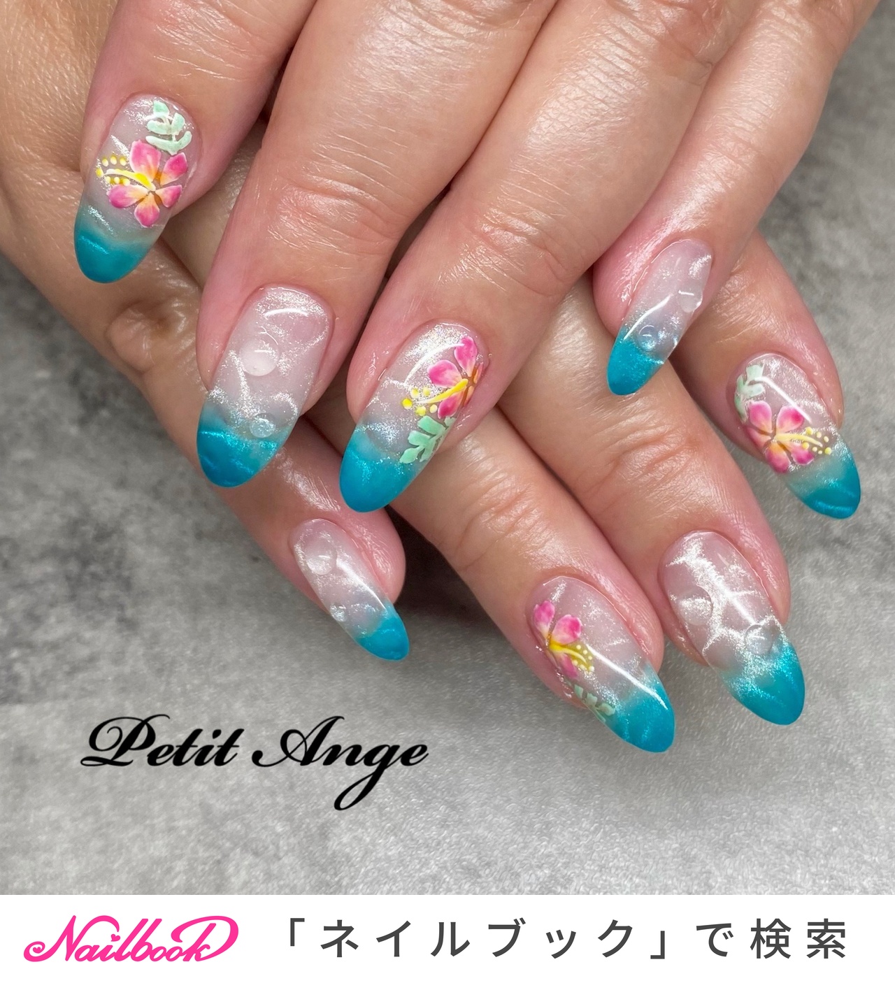 ネイルチップ クリアフレンチ 水滴ネイル 透明感ネイル マグネット