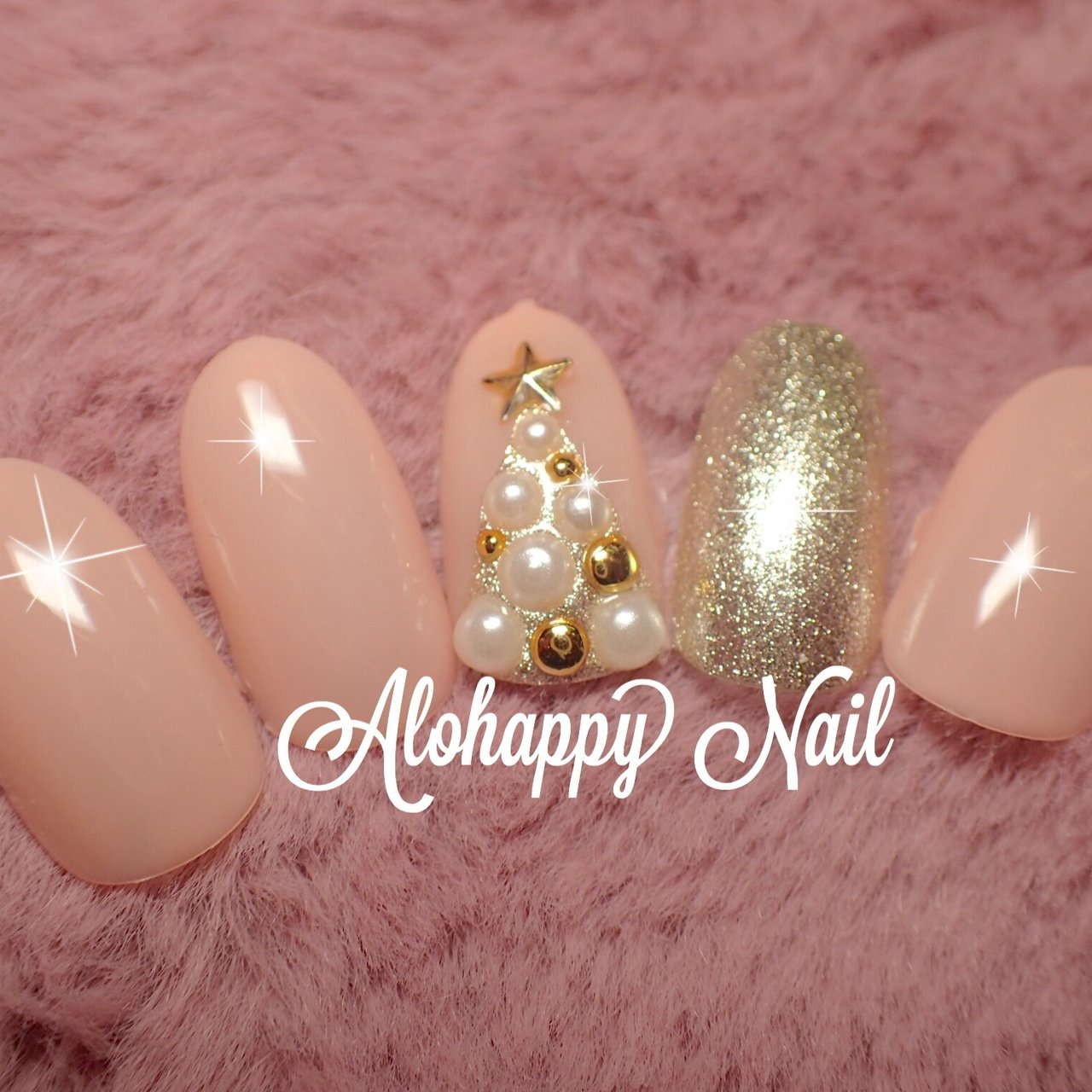 冬 クリスマス パーティー 女子会 ハンド Alohappynailのネイルデザイン No ネイルブック