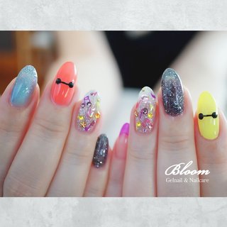 夏/ネオンカラー/ディズニーネイルのネイルデザイン｜ネイルブック