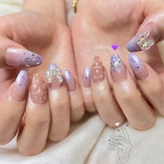 2025年】新着順｜オーロラ/キルティングのネイルデザイン