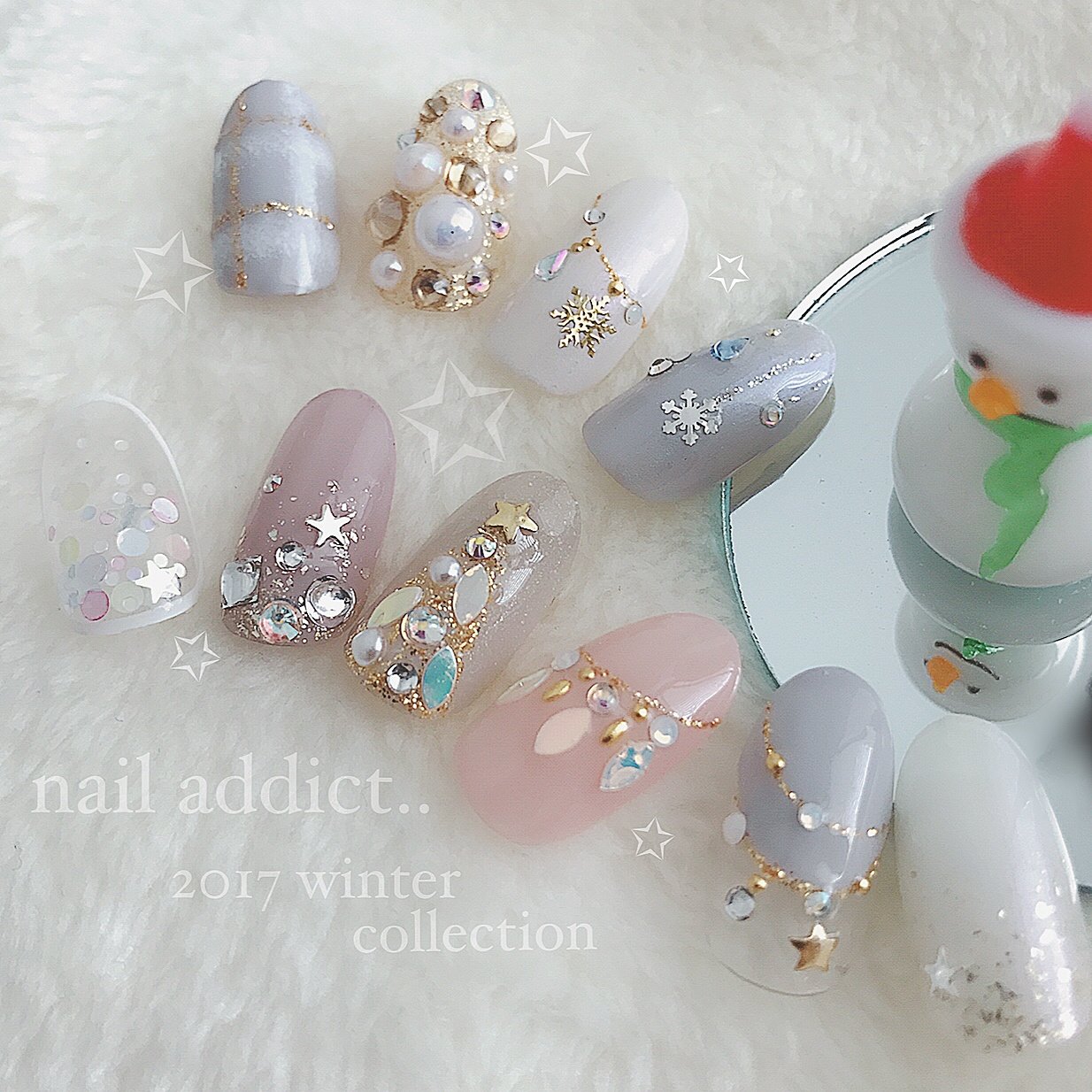 冬 クリスマス デート ハンド ホログラム Nail Addict 下関ネイルアディクト 大人の為のネイルサロンのネイル デザイン No ネイルブック