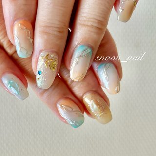 サンゴネイルのネイルデザイン｜ネイルブック
