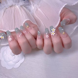 ネイルチップ‪‪❤︎‬パープル 紫フラッシュ量産型地雷韓国ワンホンスナ‬