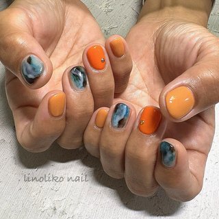 MALIBU マリブ　マーブルカール　ライトブラウンオレンジMIXカラー Mashup Marble Color - Orenge 5'9