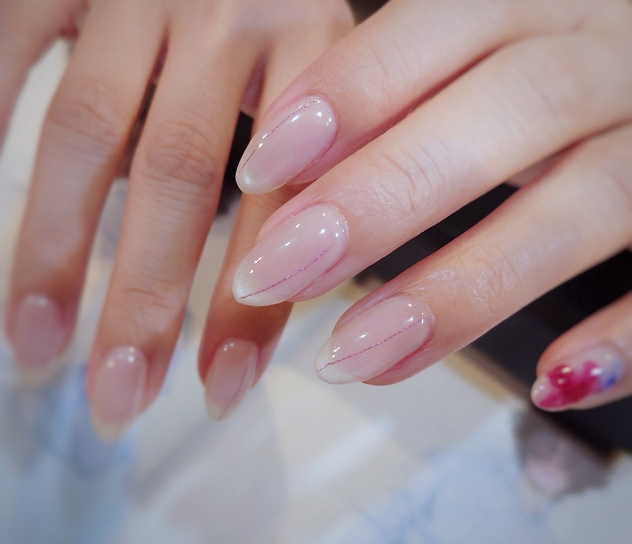 夏/ハンド/ワンカラー/ニュアンス/マグネット - _kafflesia_のネイル