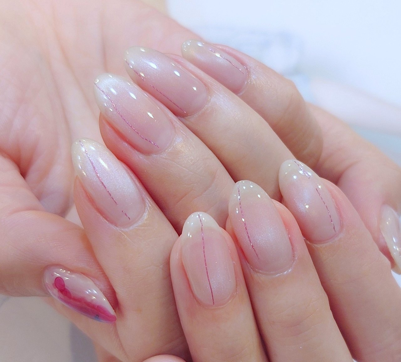 夏/ハンド/ワンカラー/ニュアンス/マグネット - _kafflesia_のネイル