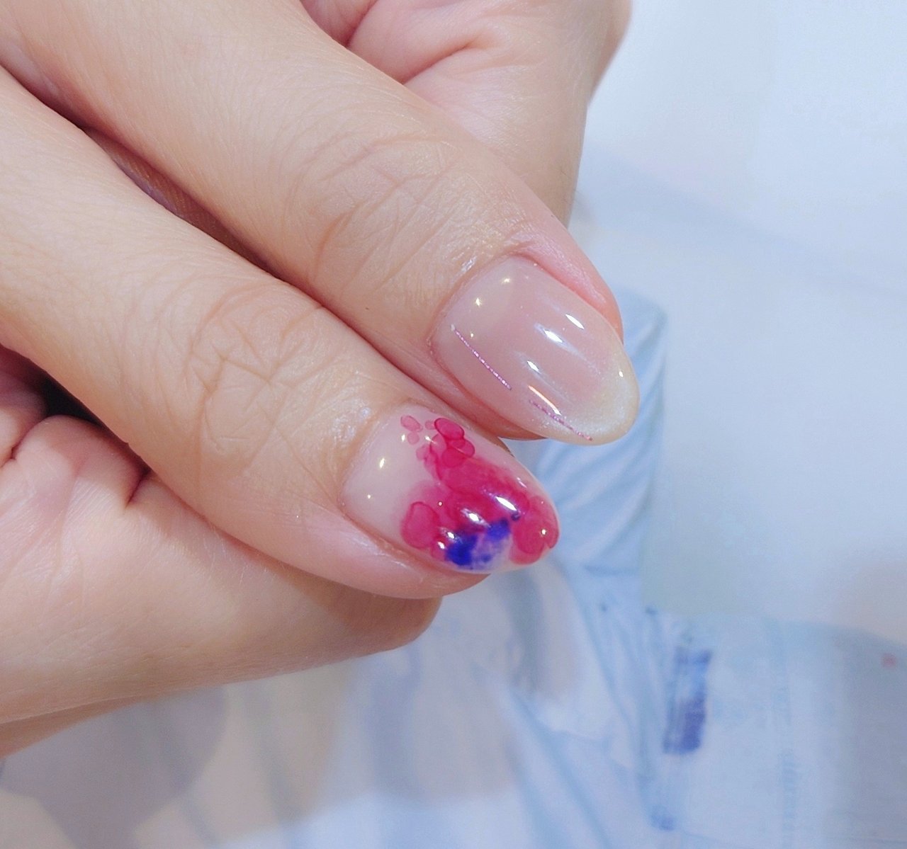 17］ネイルチップ マグネットネイル 夏 うるうるネイル ニュアンス