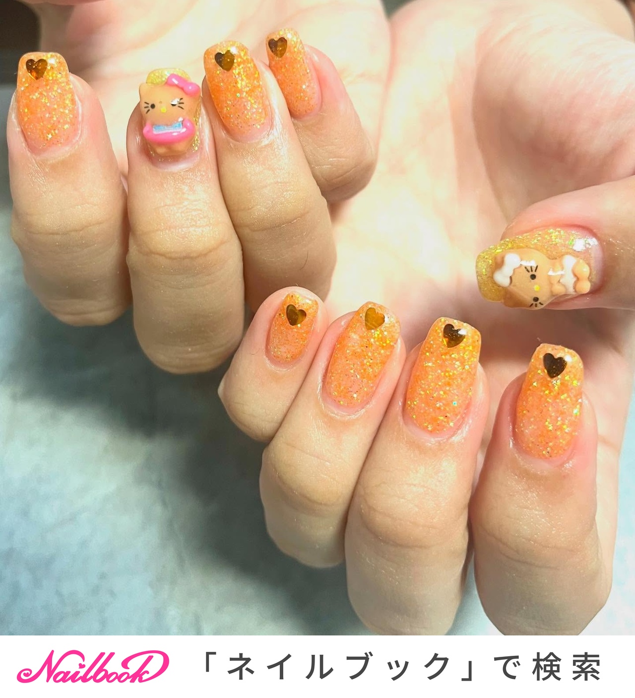 ハート/#日焼けキティのネイルデザイン｜ネイルブック