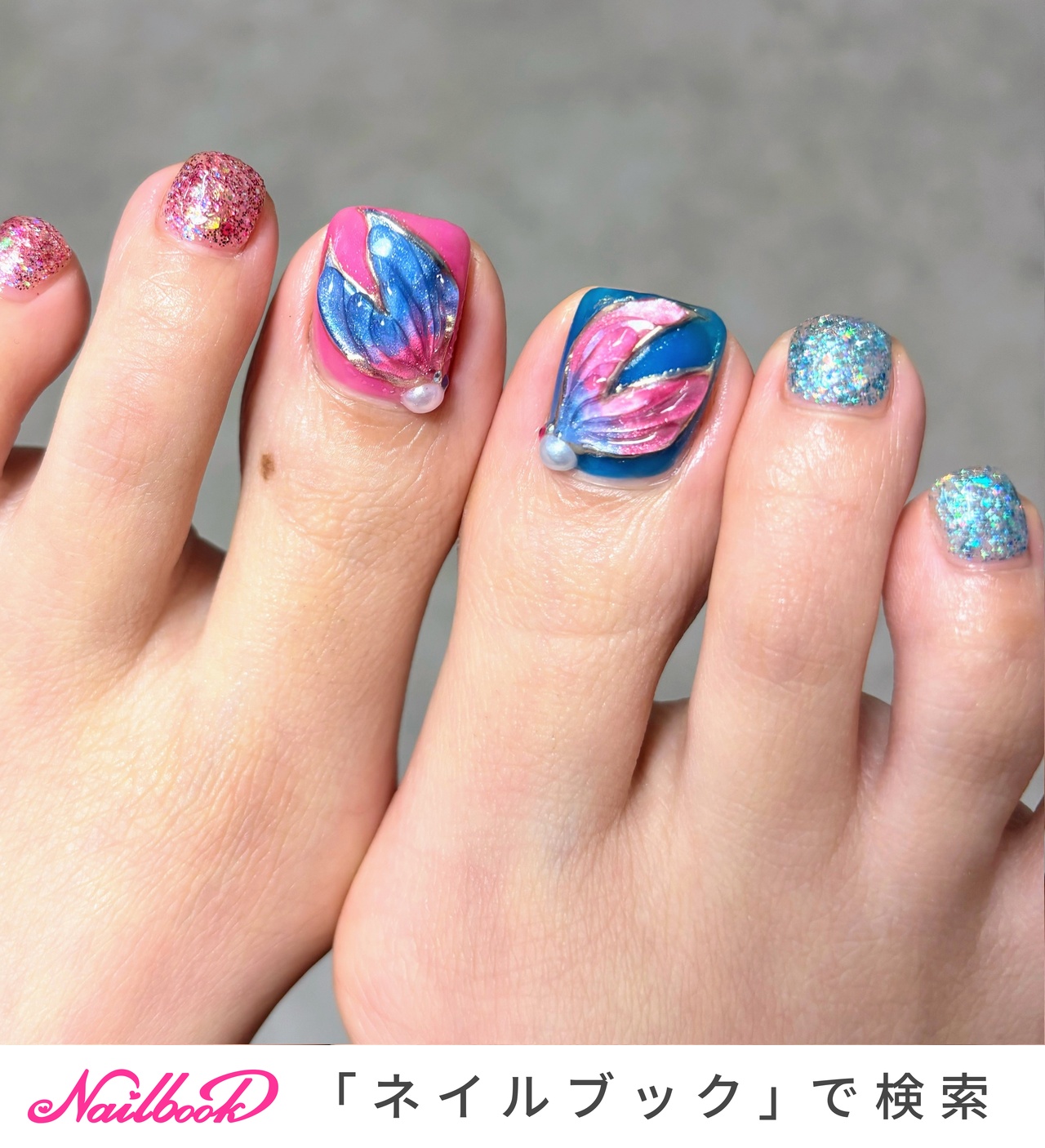 2026年】新着順｜ミラーネイル(ミラー)/#フット夏ネイルのネイル