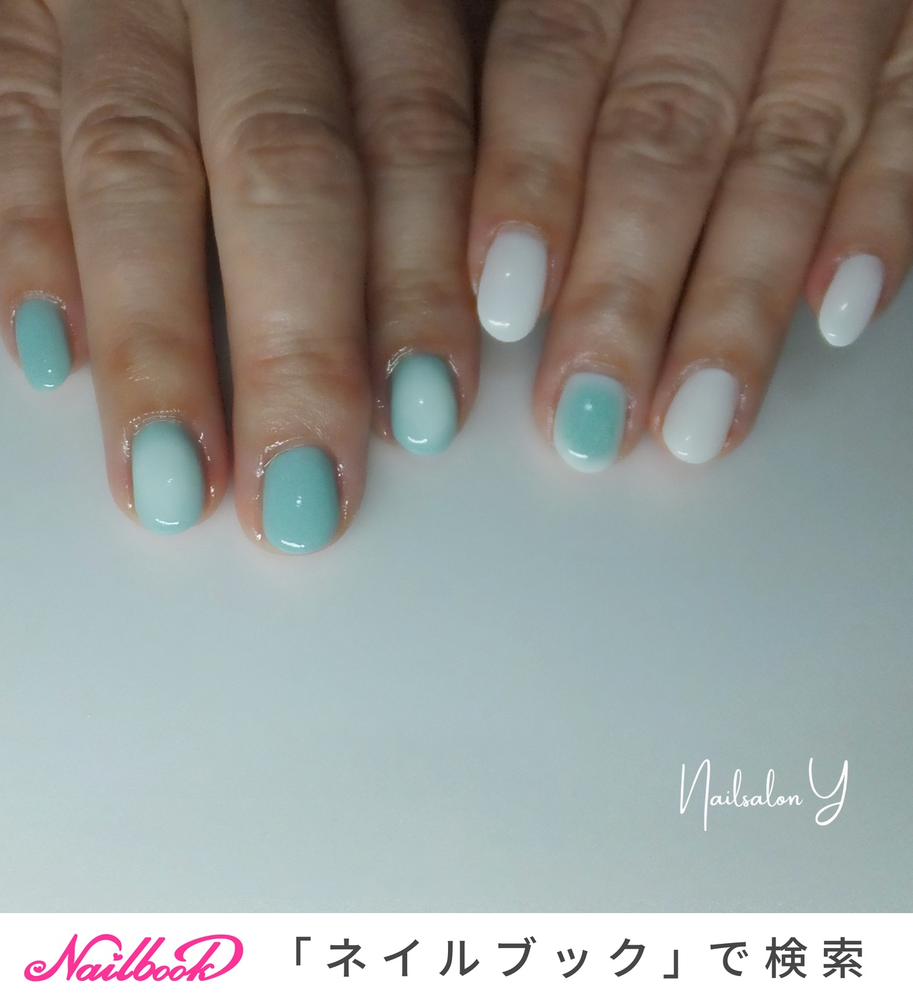 まちゃ ホワイトチェック チークネイルチップ ニュアンス 淡色 チーク ガラス ゴールド フレンチ ネイルチップ