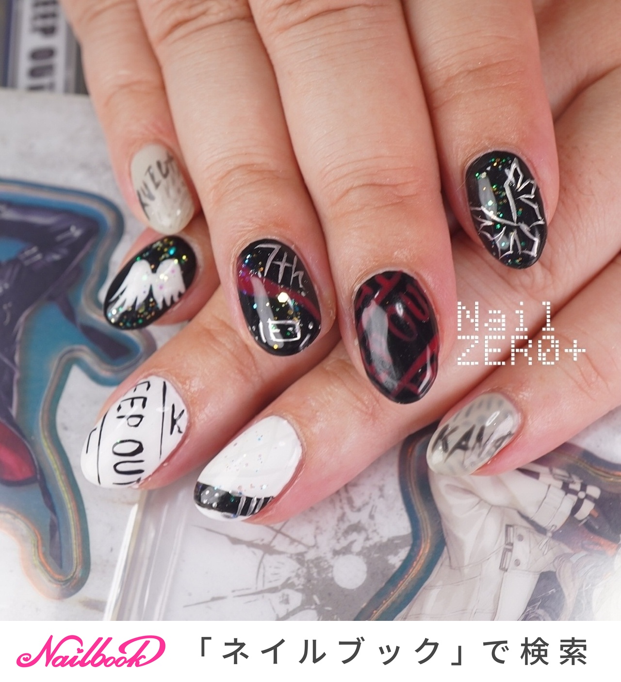 さばかんページ・イメージネイル・オーダーネイル・叶・にじさんじ にじさんじ・叶さんモチーフネイル💅 ˚°ºᵒ•♡•ᵒº°˚♢°ºᵒ