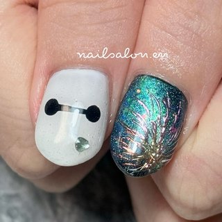 ディズニーネイル⑦ _ ： ： ：🕑120分 ：🗝作り置きパーツあり ： ： ： ：#黄色