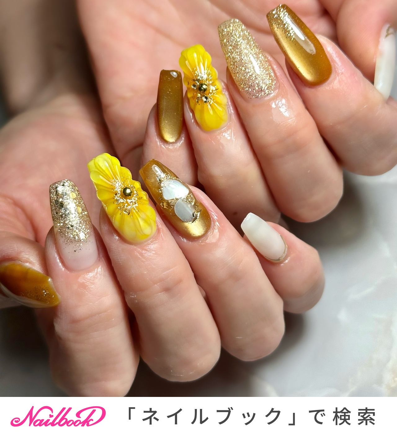 2025年】新着順｜#ぷっくりフラワーのネイルデザイン｜ネイルブック
